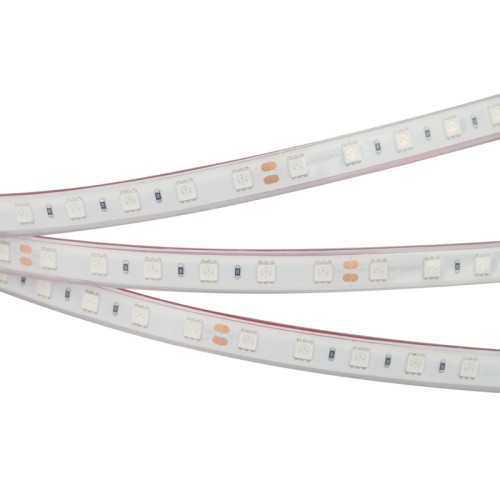 Лента герметичная RTW-PFS-B60-13mm 24V Blue (14.4 W/m, IP68, 5060, 5m) (Arlight, 14.4 Вт/м, IP68) Светодиодная лента RTW-PFS-B60, герметичная IP68 (PFS-полная силиконовая экструзия). Светодиоды 5060, 60 шт/м (300 шт на 5 м), белая плата, ширина 13 мм, скотч 3M. Цвет СИНИЙ 470 nm, угол 120°. Питание 24V, мощность 14.4 Вт/м (72 Вт на 5 м). Размеры 5000x13x5.5 мм. Мин. отрезок 100 мм, 6 светодиодов. Цена за 1 м.
