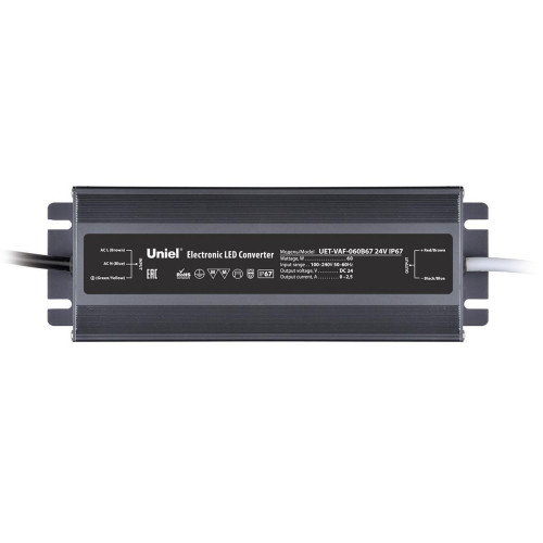 Блок питания Uniel 24V 60W IP67 2,5A UET-VAF-060B67 24V IP67 UL-00009366 