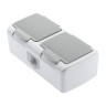 Розетка двойная ЭРА Intro Atlantic Schuko 2x2P++E 16A 250V с крышкой 5-204-03 Б0051061 - Розетка двойная ЭРА Intro Atlantic Schuko 2x2P++E 16A 250V с крышкой 5-204-03 Б0051061