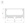 Профиль ARH-LINE-2448-2000 ANOD (Arlight, Алюминий) - Профиль ARH-LINE-2448-2000 ANOD (Arlight, Алюминий)