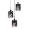 Подвесная люстра Lumina Deco Alacosmo LDP 6811-3 RD CHR - Подвесная люстра Lumina Deco Alacosmo LDP 6811-3 RD CHR