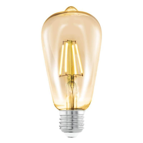 Лампа светодиодная филаментная Eglo E27 4W 2200К янтарь 11521 