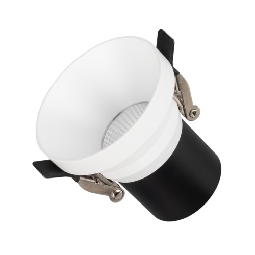 Светильник MS-VOLCANO-BUILT-R65-6W Day4000 (WH, 38 deg, 230V) (Arlight, IP20 Металл, 5 лет) Встраиваемый светильник даунлайт. Мощность 6 Вт, св. поток 560 лм, 93 лм/Вт, дневной 4000 K, CRI>90, UGR