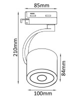  - Трековый светильник однофазный Crystal Lux CLT 0.31 004 WH