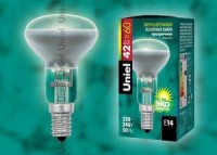  - Лампа галогенная рефлекторная Uniel E14 42W прозрачная HCL-42/CL/E14 Reflector 05222