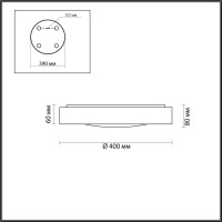  - Потолочный светодиодный светильник Odeon Light Lunor 4948/45CL