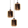 Подвесная люстра Lumina Deco Alacosmo LDP 6811-3 RD GD - Подвесная люстра Lumina Deco Alacosmo LDP 6811-3 RD GD
