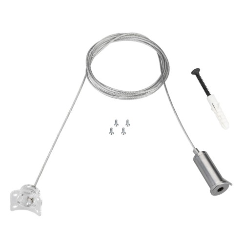 Подвес MAG-FLEX-HANG-TUBE-L2000 (SL) (Arlight, IP20 Металл, 3 года) Набор для подвесного монтажа светильников серии FLEX-TUBE с прозрачными монтажными клипсами и винтами. Длина троса 2000 мм.