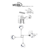Потолочная люстра Wedo Light Piri 66392.01.37.04  - Потолочная люстра Wedo Light Piri 66392.01.37.04