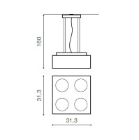  - Подвесной светильник Azzardo Paulo 4 pendant 12V AZ2890