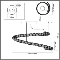  - Подвесной светодиодный светильник Odeon Light Serpa 5010/129L