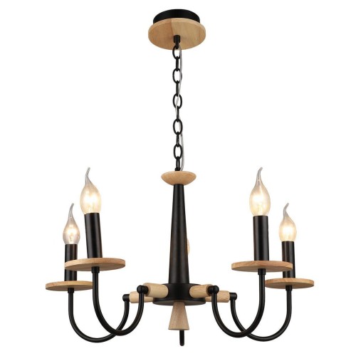 Подвесная люстра IMEX KL.4634-5-P BK 