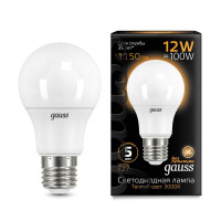  - Лампа светодиодная Gauss E27 12W 3000K матовая 102502112