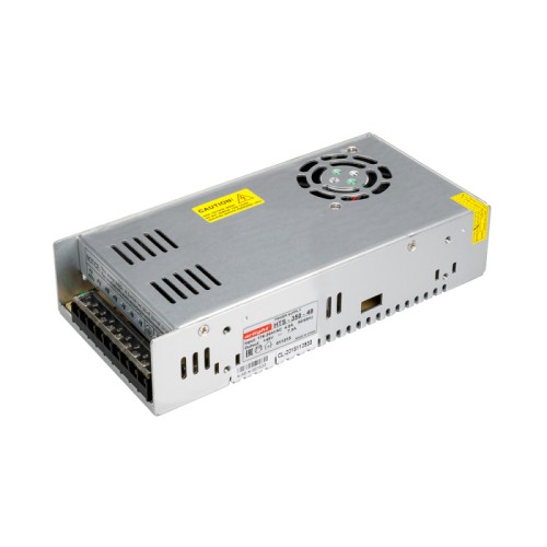 Блок питания HTS-350-48 (48V, 7.3A, 350W) (Arlight, IP20 Сетка, 3 года) Источник напряжения с гальванической развязкой для светодиодных изделий. Входное напряжение 176-264 VAC. Выходные параметры: 48 В, 7,3 А, 350 Вт. Встроенный PFC >0,5. Негерметичный алюминиевый сетчатый корпус IP 20. Габаритные размеры длина 227 мм, ширина 115 мм, высота 50 мм. Встроенный вентилятор (с автоконтролем температуры). Гарантийный срок 3 года.