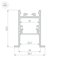  - Профиль SL-COMFORT-3542-F-2000 ANOD (Arlight, Алюминий)