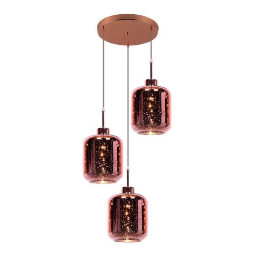 Подвесная люстра Lumina Deco Alacosmo LDP 6811-3 RD R.GD 
