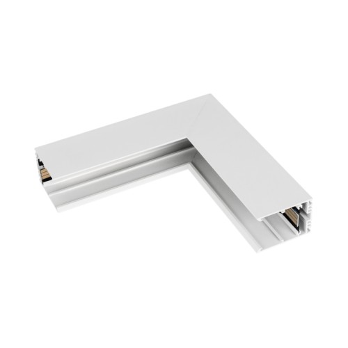 Коннектор угловой MAG-CON-4563-L90-INT (WH, внутренний) (Arlight, IP20 Металл, 5 лет) Угловой внутренний коннектор для трека MAG-TRACK-4563. Материал алюминий, цвет белый. Размеры 217x217x45x63мм. DC24V.