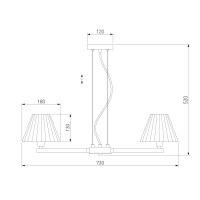  - Подвесная люстра Eurosvet Peony 60136/6 хром/графит