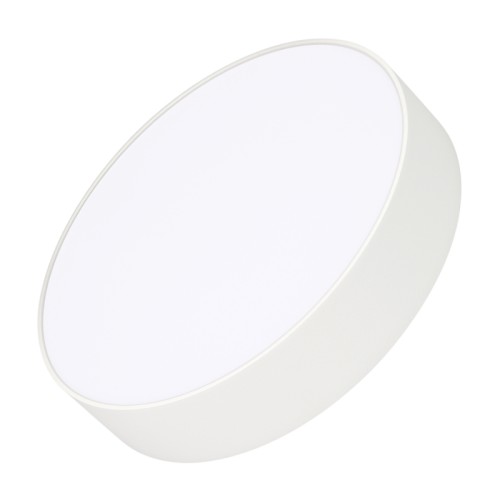 Светильник SP-RONDO-R250-30W Day4000 (WH, 120 deg, 230V) (Arlight, IP40 Металл, 3 года) Накладной светильник. Мощность 30 Вт, св. поток 2100-2450 лм, 80-90 лм/Вт, дневной 4000 K, CRI>90, угол 120°, напряжение питания 230 В. Белый круглый корпус из алюминия, экран PC, степень защиты IP40. Размер: диаметр 250 мм, высота 52 мм. Монтаж накладной. Драйвер 27-43 В, 700 мА, пульсация 