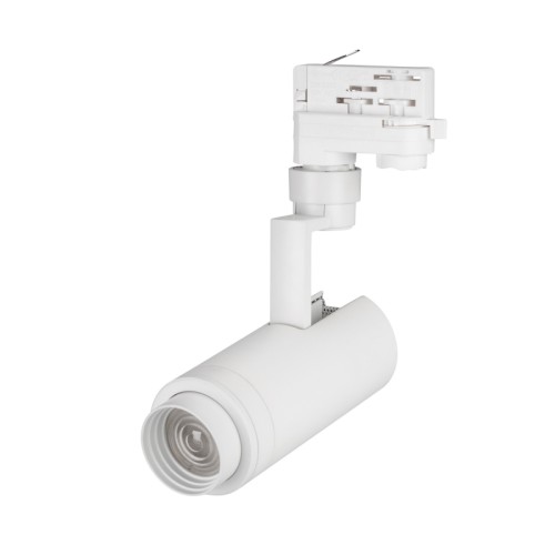 Светильник LGD-ZEUS-4TR-R67-10W White (WH, 20-60 deg) (Arlight, IP20 Металл, 3 года) Светильник подвесной для треков/шин 4 провода, 10Вт. Цвет свечения БЕЛЫЙ 6000K, световой поток 800-1000лм, регулируемый угол 20-60°, CRI>90. Корпус круглый, металл, цвет белый, IP20. Размеры DxHxL Ø67x180x155мм. Входное напряжение AC220-240V, мощность 10Вт. Драйвер встроенный (27-38V, 260mA).