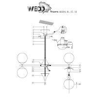 Потолочная люстра Wedo Light Seda 66394.01.37.10  - Потолочная люстра Wedo Light Seda 66394.01.37.10