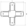 Коннектор X-образный Lightstar Barra 502149 - Коннектор X-образный Lightstar Barra 502149