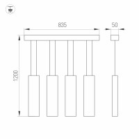  - Светильник SP-LEGACY-S835x50-4x6W Warm3000 (BK, 34 deg) (Arlight, IP20 Металл, 3 года)
