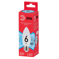  - Лампа светодиодная ЭРА E27 6W 4000K матовая ECO LED B35-6W-840-E27 Б0020621