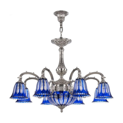 Подвесная люстра Bohemia Ivele 72109P/8/210 Ni P2 D Clear-Blue/H-1H 