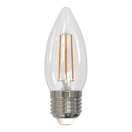 Лампа светодиодная филаментная диммируемая Uniel E27 5W 4000K прозрачная LED-C35-5W/NW/E27/CL/DIM GLA01TR UL-00003642 