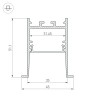 Профиль SL-COMFORT-4551-F-2000 ANOD BLACK (Arlight, Алюминий) - Профиль SL-COMFORT-4551-F-2000 ANOD BLACK (Arlight, Алюминий)