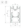Профиль с экраном S2-LINE-4067-2500 ANOD+OPAL (Arlight, Алюминий) - Профиль с экраном S2-LINE-4067-2500 ANOD+OPAL (Arlight, Алюминий)