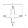 Коннектор X-образный Lightstar Barra 504146 - Коннектор X-образный Lightstar Barra 504146