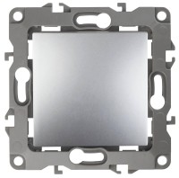  - Кнопка ЭРА 12 10AX 250V алюминий 12-1111-03 Б0047832