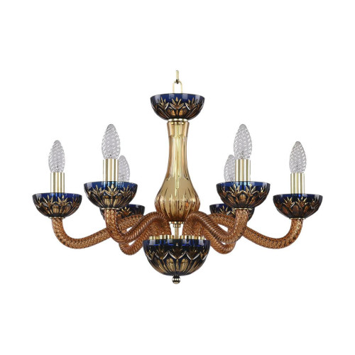 Подвесная люстра Bohemia Ivele 1309/6/200 G Am/Amber-Blue/H-1I 