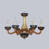 Подвесная люстра Bohemia Ivele 1309/6/200 G Am/Amber-Blue/H-1I - Подвесная люстра Bohemia Ivele 1309/6/200 G Am/Amber-Blue/H-1I
