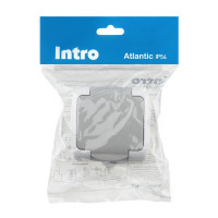  - Розетка ЭРА Intro Atlantic Schuko 2P+E 16A 250V с крышкой 5-201-03 Б0050945