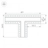 Тройник SL-LINIA45-FANTOM (Arlight, Металл) - Тройник SL-LINIA45-FANTOM (Arlight, Металл)