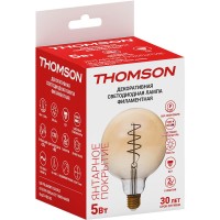  - Лампа светодиодная филаментная Thomson E27 5W 1800K шар прозрачная TH-B2183