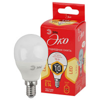  - Лампа светодиодная ЭРА E14 10W 2700K матовая ECO LED P45-10W-827-E14 Б0032968