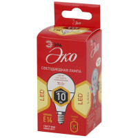  - Лампа светодиодная ЭРА E14 10W 2700K матовая ECO LED P45-10W-827-E14 Б0032968