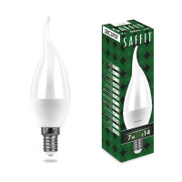  - Лампа светодиодная Saffit E14 7W 4000K Свеча на ветру Матовая SBC3707 55055