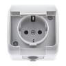 Розетка ЭРА Intro Atlantic Schuko 2P+E 16A 250V со шторками с крышкой 5-202-03 Б0050946 - Розетка ЭРА Intro Atlantic Schuko 2P+E 16A 250V со шторками с крышкой 5-202-03 Б0050946