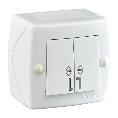 Выключатель Mono Electric Octans IP20 двухклавишный проходной белый 104-010101-111 