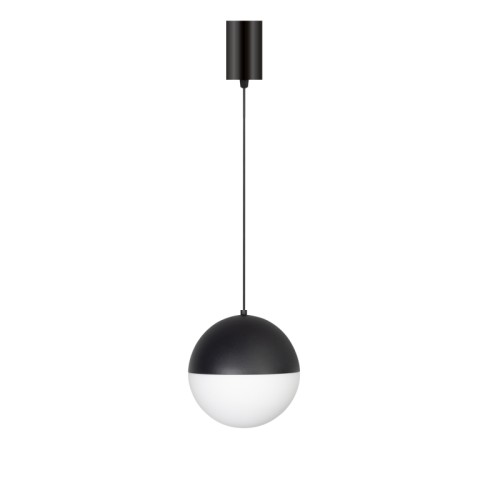 Светильник SP-EMISFERO-R150-11W Day4000 (BK, 170 deg, 230V) (Arlight, IP20 Металл, 3 года) Подвесной светильник. Мощность 11 Вт, св. поток 960 лм, 80 лм/Вт, дневной 4000 K, CRI>90, угол 170°, напряжение питания 230 В. Черный корпус из алюминия, материал плафона стекло, степень защиты IP20. Размер: диаметр 150 мм, длина подвеса 1500 мм. Габариты чаши Ø50x95 мм. Монтаж подвесной, длина подвеса регулируемая. Драйвер 28-42 В, 250 мА, пульсация 