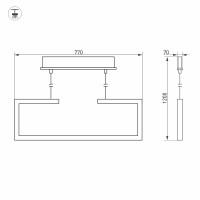  - Светильник SP-MARQUO-S770x70-20W Warm3000 (BK, 120 deg) (Arlight, IP20 Металл, 3 года)