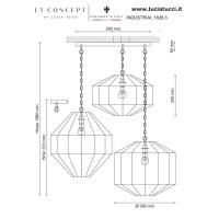  - Подвесная люстра Lucia Tucci Industrial 1828.3