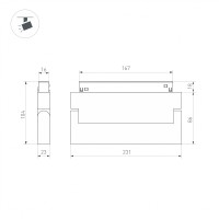  - Светильник MAG-ORIENT-FLAT-FOLD-S230-12W Warm3000 (BK, 80 deg, 48V DALI) (Arlight, IP20 Металл, 5 лет)