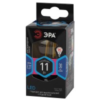  - Лампа светодиодная филаментная ЭРА E27 11W 4000K прозрачная F-LED P45-11w-840-E27 Б0047015