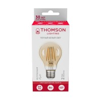  - Лампа светодиодная филаментная Thomson E27 5W 2400K груша прозрачная TH-B2109